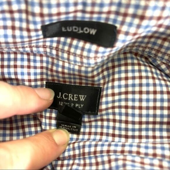 J. Crew Ludlow plaid men’s button up shirt 120’s S - Picture 4 of 11